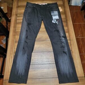 Winchester Shredded Black Denim Jeans - Size 36/33 NWT